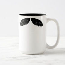 Crezca una cara del bigote de la taza de café del