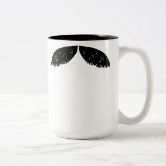 Bicolor Crezca una cara del bigote de la taza de café del