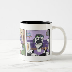 Bicolor Cuando ataque de las arañas - taza del gato