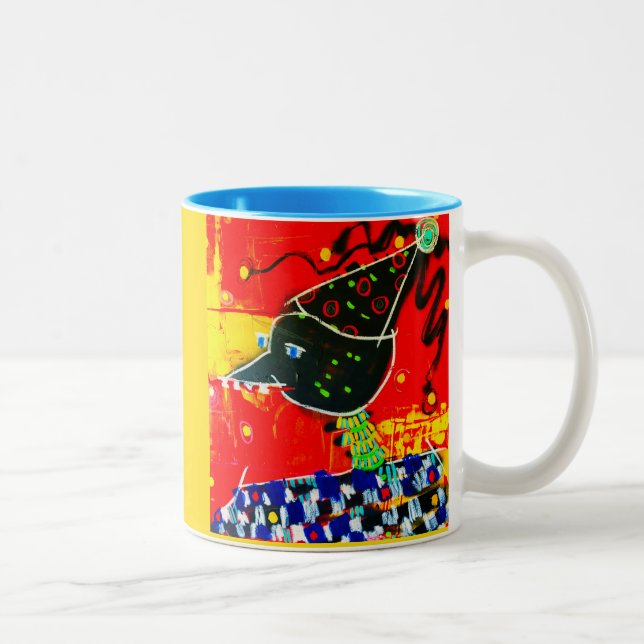 Bicolor CUERVO del FIESTA en una taza de café (Derecha)