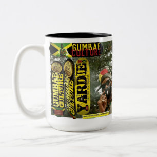 Bicolor CULTURA GUMBAE Taza de Dos Tonos, 15 oz