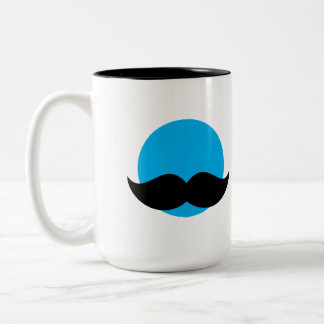 Bicolor DaddyNoob - taza de café con el emblema del bigote