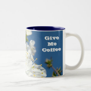 Bicolor Dame taza de café regalos taza Flores de Cerezo