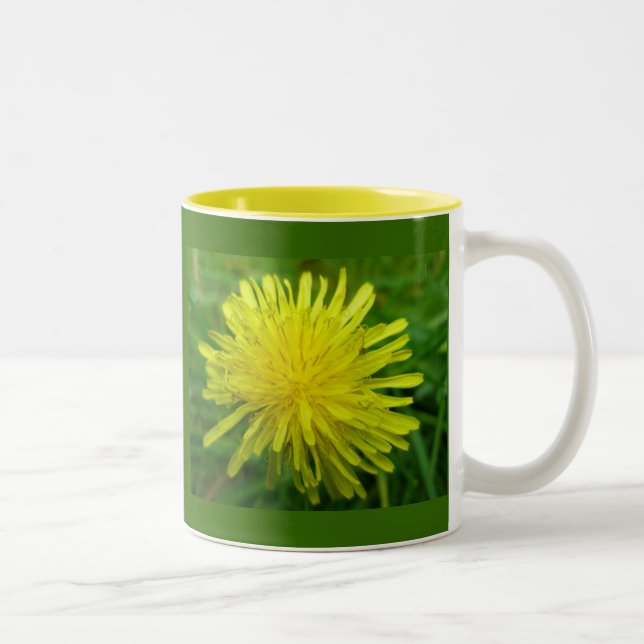 Bicolor Dandelion 11 Oz. Taza (Derecha)