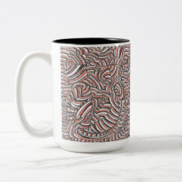 Bicolor Darya | Taza de arte abstracto dibujado a mano