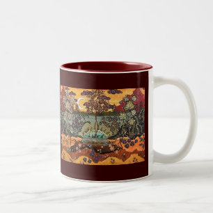 Bicolor De "imagen repetida taza meridional Dreamscape"