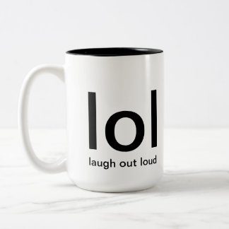 Bicolor de la risa taza ruidosa hacia fuera
