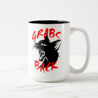 Bicolor De los ganchos agarradores taza grande detrás