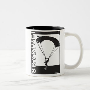 Bicolor ¡Debajo del toldo SkyDive! Taza