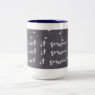 Bicolor Dejáis le nevar taza del navidad