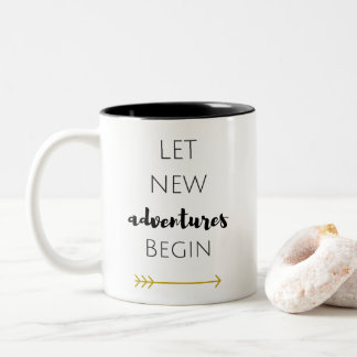 Bicolor deje las nuevas aventuras comenzar la taza de la