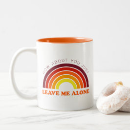 Bicolor Déjeme la taza divertida sola del Dos-Tono del