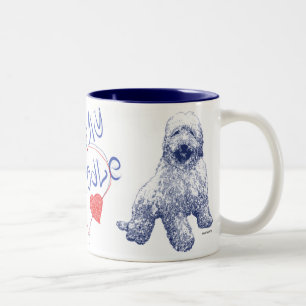 BICOLOR DEL AMOR MI TAZA DEL DEL DOODLE DEL