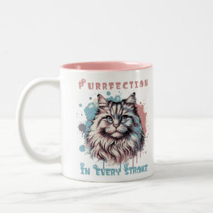 Bicolor Depuración en cada taza de diseño de arte de gato