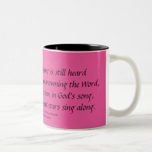 Bicolor DIOS ES la taza Stephanie Hutchinson del verso 4