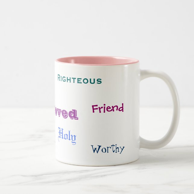 Bicolor Dios me llama taza (Derecha)