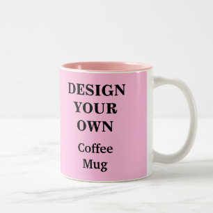 Bicolor Diseñar tu propia taza - rosa claro