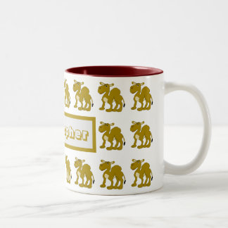 Bicolor Diseño de Camello Dromedario para Taza