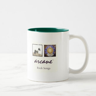 Bicolor Diseño de songbook arcano de taza de café de dos c