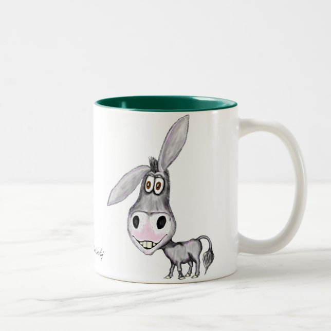 Bicolor Diseño divertido de la taza del burro (Derecha)
