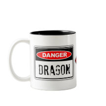 Dragón del peligro - taza divertida del friki de