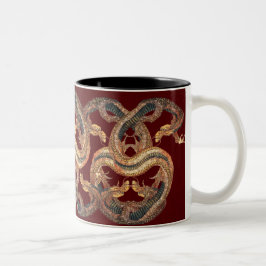 Bicolor Dragonada - una taza de Hokusai