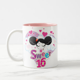 Bicolor Dulce taza de 16 cumpleaños