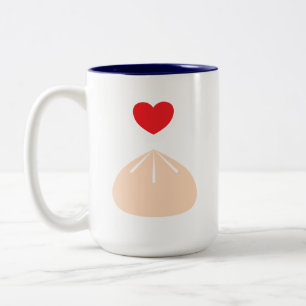 Bicolor El amor azul se tambalea 15 oz. Taza