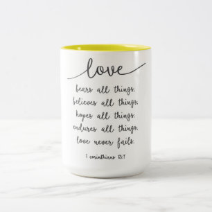 Bicolor El amor lleva toda la taza de las cosas