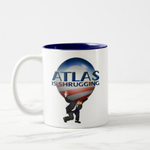 Bicolor El atlas está encogiendo la taza