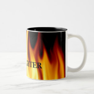Bicolor El bombero flamea la taza del regalo
