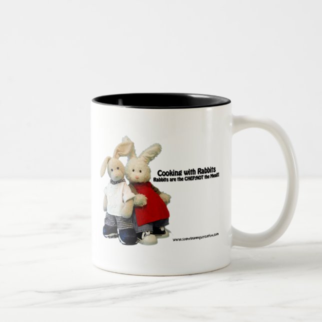 Bicolor El cocinar con los conejos - taza (Derecha)