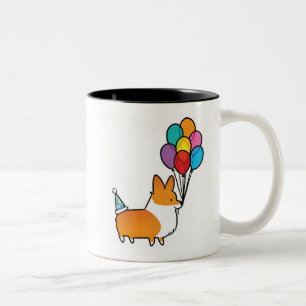 Bicolor El cumpleaños rojo del Corgi hincha la taza el  