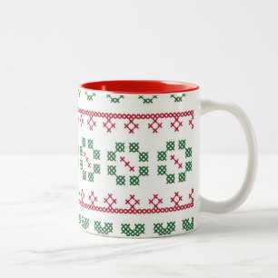 Bicolor El día de fiesta colorea la taza de la puntada de