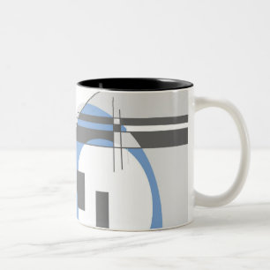 Bicolor El gris deslumbra la taza