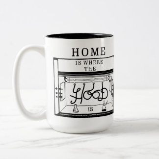 Bicolor El hogar es donde está taza la capilla