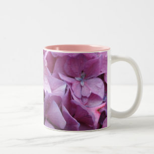 Bicolor El Hydrangea florece taza de café