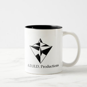 Bicolor el logotipo 2 del adhd echó a un lado taza
