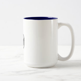 Bicolor el logotipo dos de la firma entonó la taza de 15