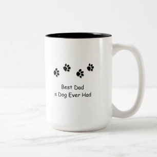 Bicolor El mejor papá un perro tenía nunca taza