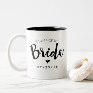 Bicolor El padre de la taza de la novia personaliza su