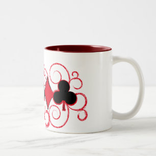 Bicolor El póker remolina taza de los juegos