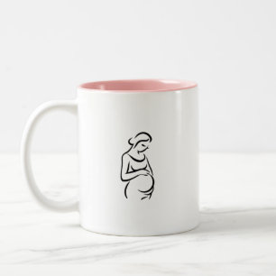 Bicolor el regalo de la taza para las mujeres embarazadas