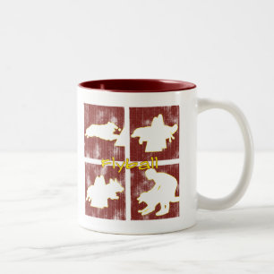 Bicolor El rojo encajona la taza de Flyball
