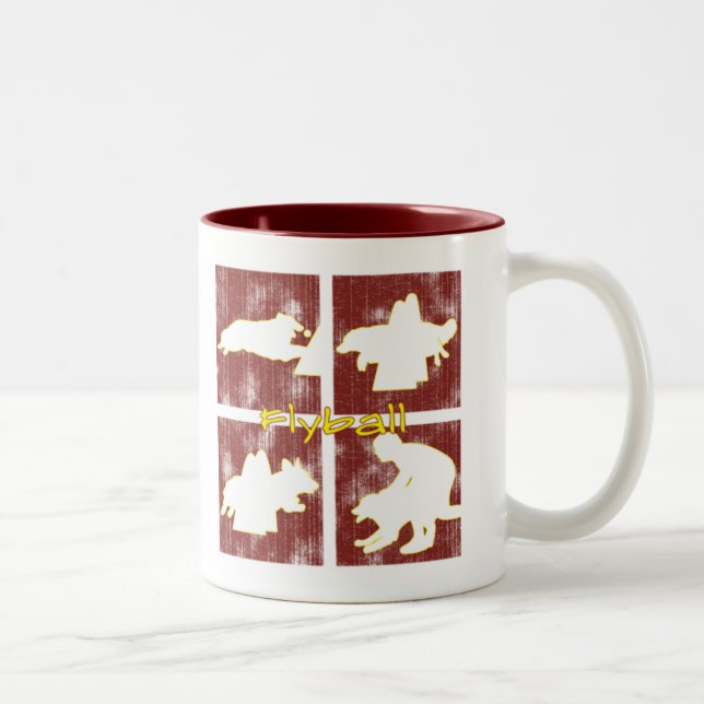 Bicolor El rojo encajona la taza de Flyball (Derecha)