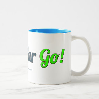 Bicolor ¡El teleférico va! taza blanca