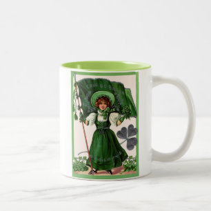 Bicolor El vintage Erin va taza de Bragh