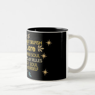 Bicolor Elegante Taza de Café de Cuidado Personal con Cita