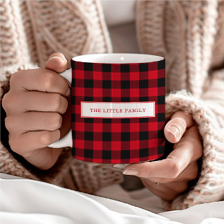 Bicolor Elegante Taza de Café Navideña Personalizada de Cu