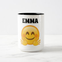 Emma personalizó la taza de café de la emoji